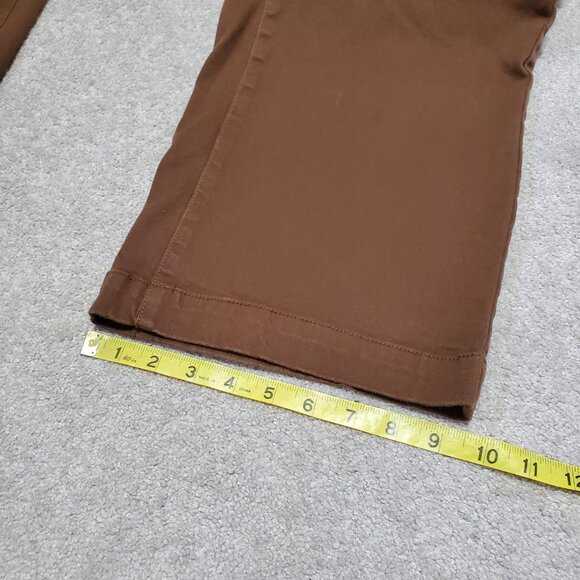 OAK + FORT Cropped Length Twill Wide Leg Pants Culottes Brown Womens Small x 25" - Picture 14 of 14